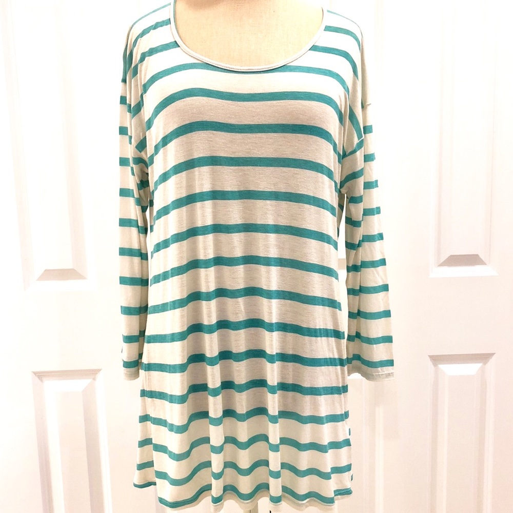 Velvet by Graham & Spencer striped open back tee